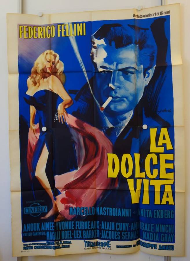 La Dolce Vita original release large italian movie poster