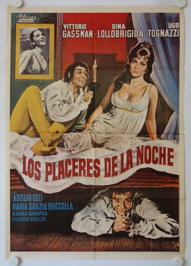 Ergötzliche Nächte originales spanisches Filmplakat