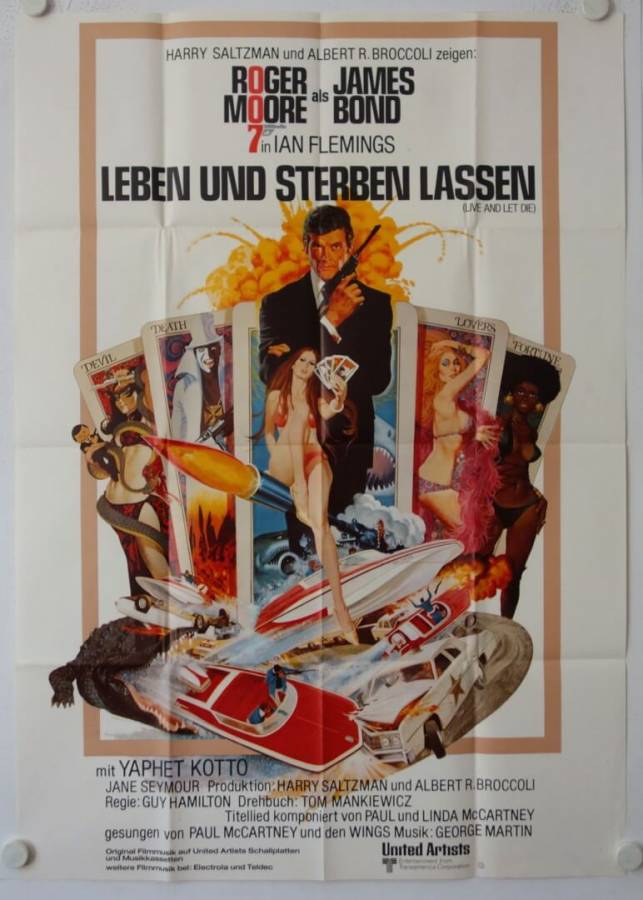 Live and let Die original release german double-panel movie poster