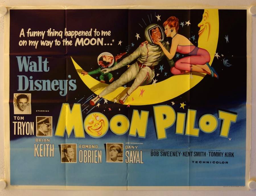Moon Pilot original release British Quad movie poster