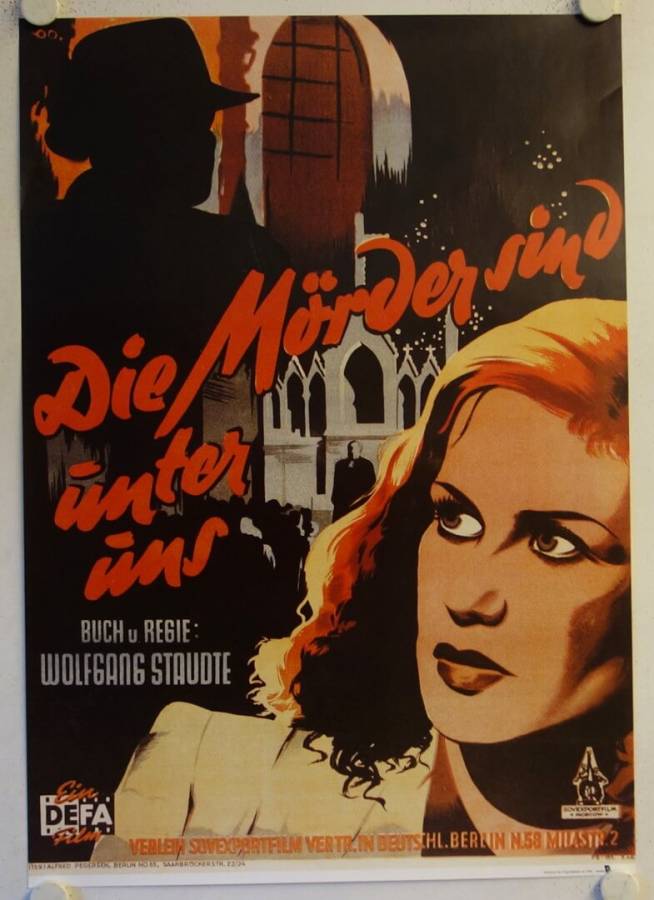 Die Mörder sind unter uns originales DDR Filmplakat (R90s)