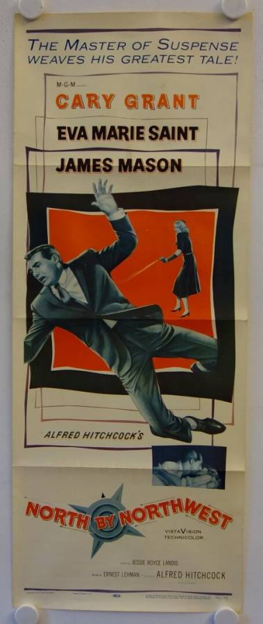 North by Northwest original release US insert movie poster