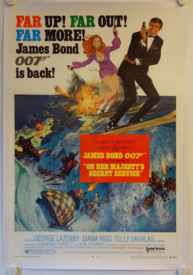 James Bond 007 - Im Geheimdienst Ihrer Majestät originales US Onesheet Filmplakat