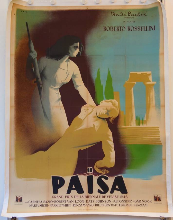 Paisa - Paisan original release large french movie poster