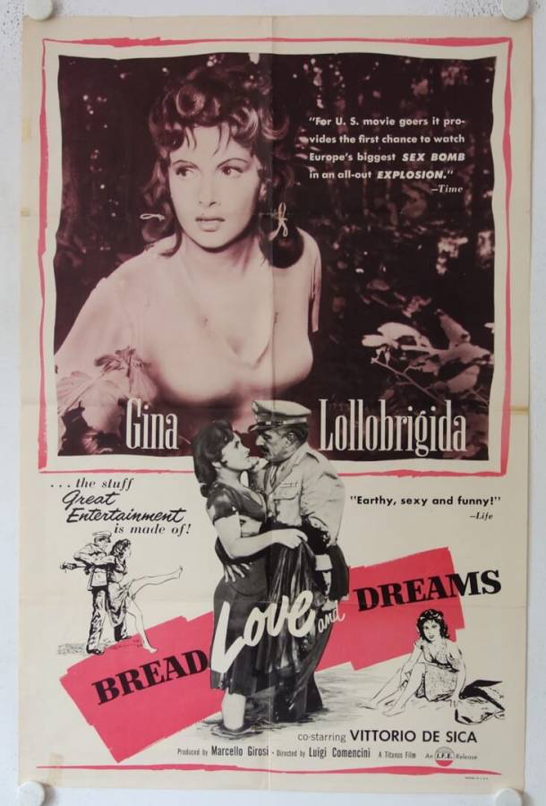 Pane, amore e fantasia - Bread, love and dreams original release US Onesheet movie poster