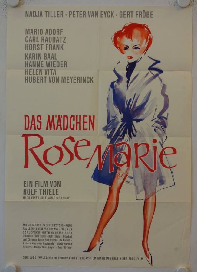 Das Mädchen Rosemarie originales deutsches Filmplakat