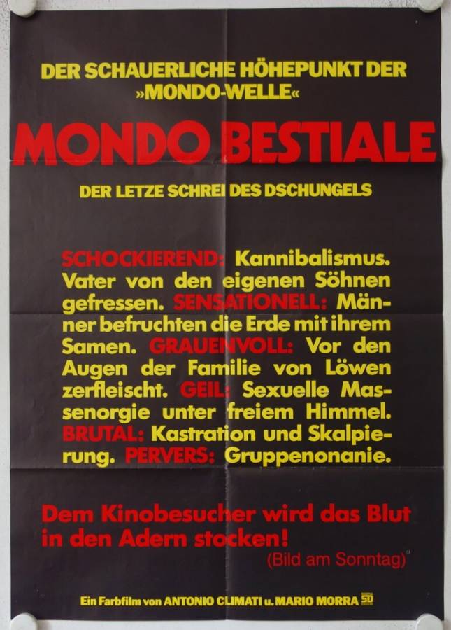 Mondo Bestiale originales deutsches Filmplakat