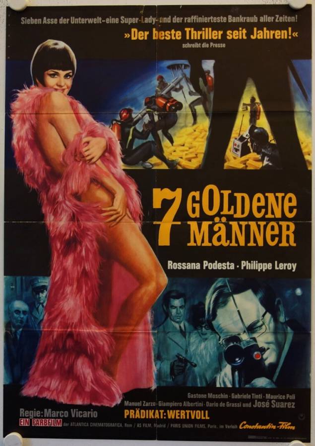 Seven golden Men original release german movie poster