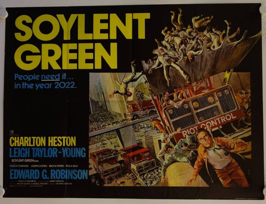 Soylent Green original release british quad movie poster