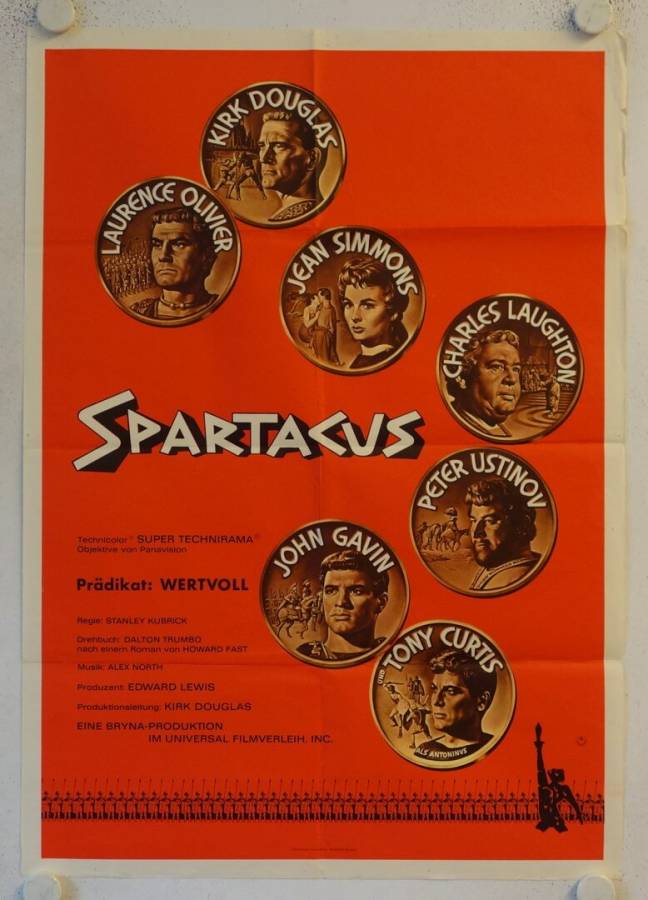 Spartacus original release german movie poster