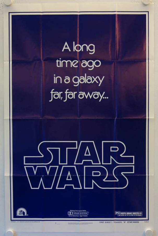 Star Wars original release US Advance Onesheet movie poster