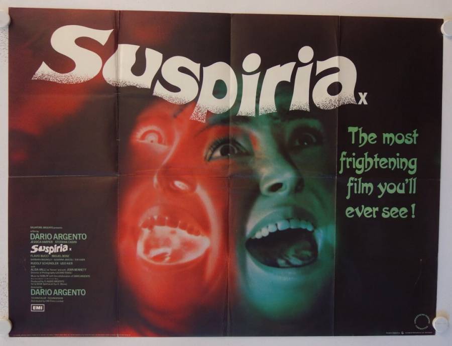 Suspiria originales British Quad Filmplakat