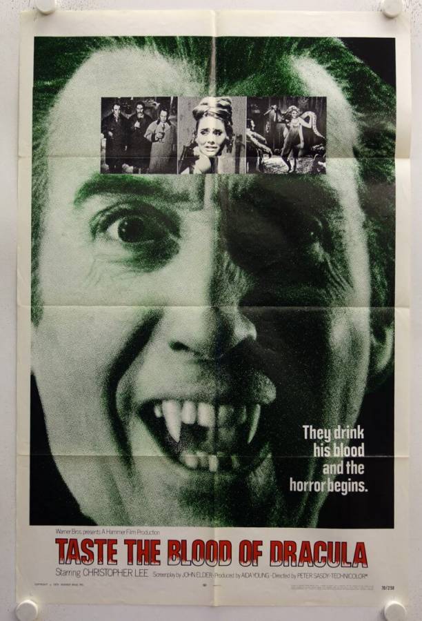 Taste the Blood of Dracula original release US Onesheet movie poster