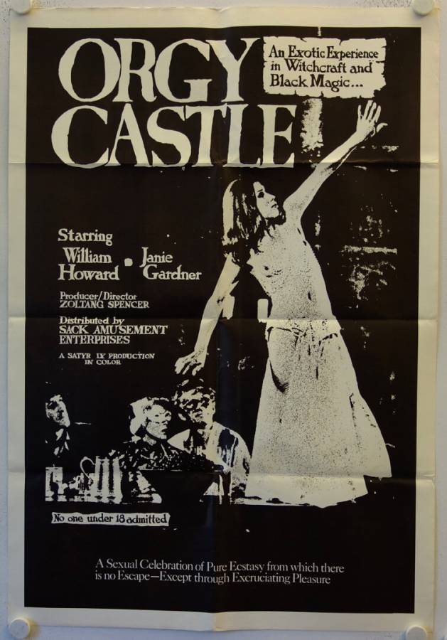 Terror at Orgy Castle original release US Onesheet movie poster