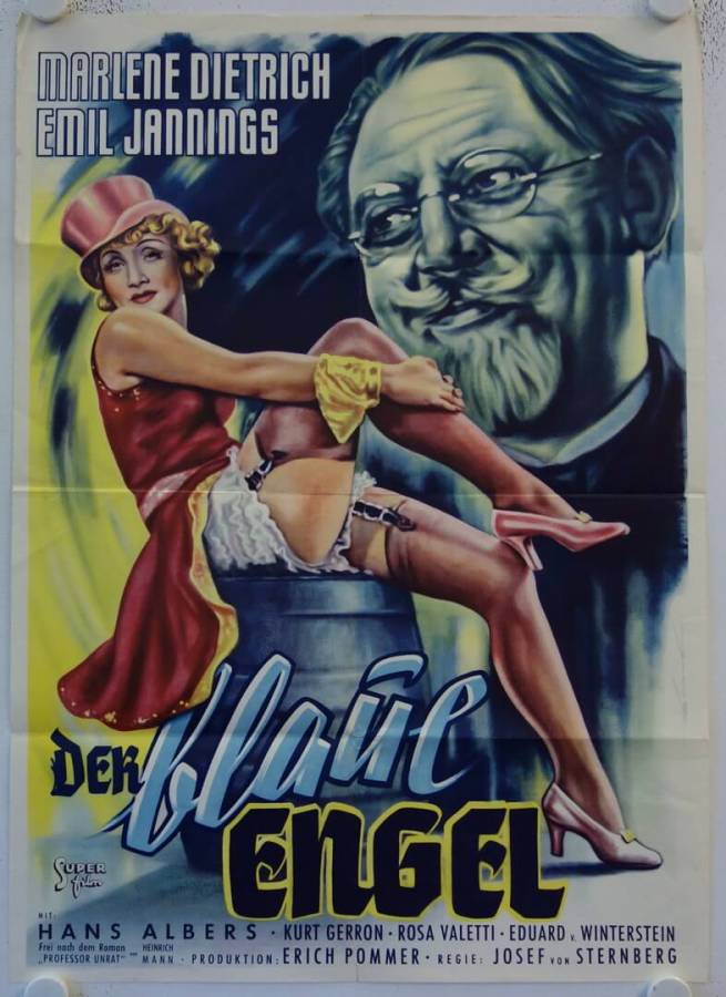 Der blaue Engel originales deutsches Filmplakat