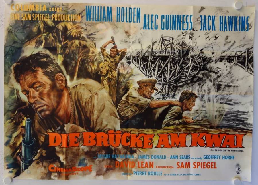 Die Brücke am Kwai originales deutsches A0-Filmplakat