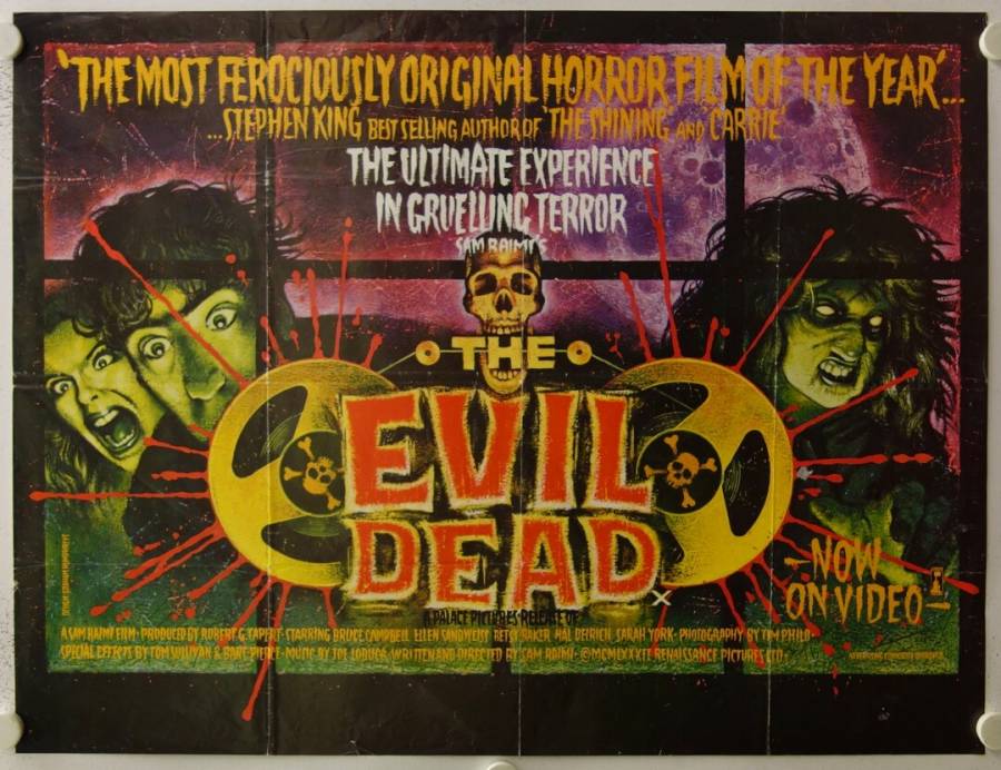 The Evil Dead original release British Quad movie poster