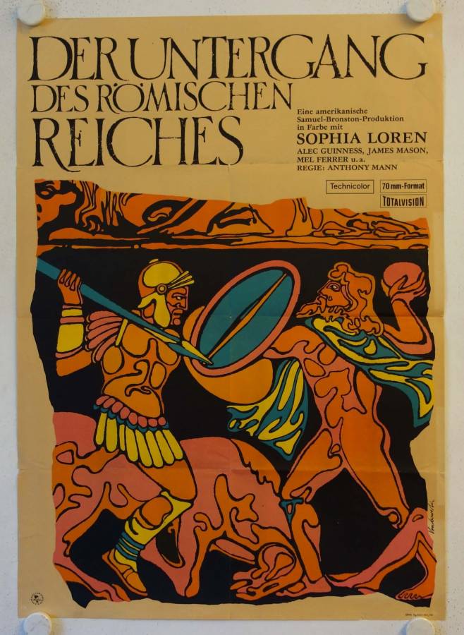 The Fall of the Roman Empire original release east-german movie poster