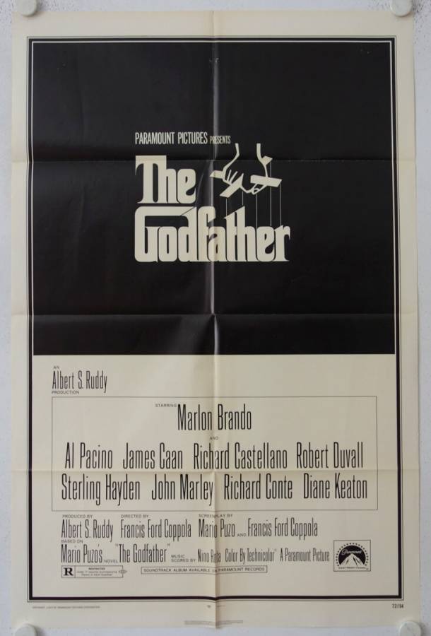 The Godfather original release US Onesheet movie poster