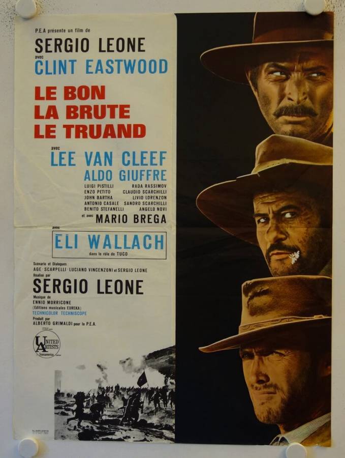 The Good the Bad and the Ugly original release french movie poster