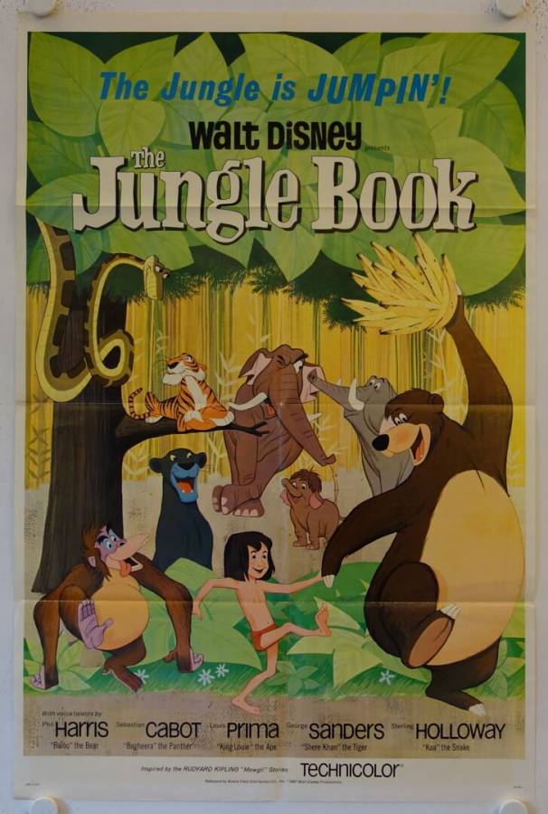 The Jungle Book original release US onesheet movie poster