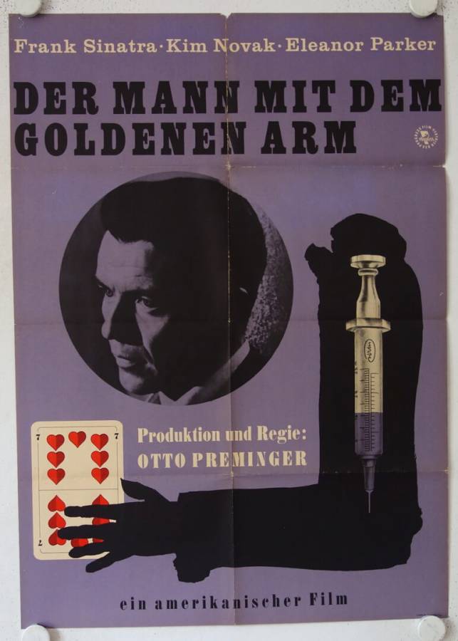 The Man with the Golden Arm original release east-german movie poster