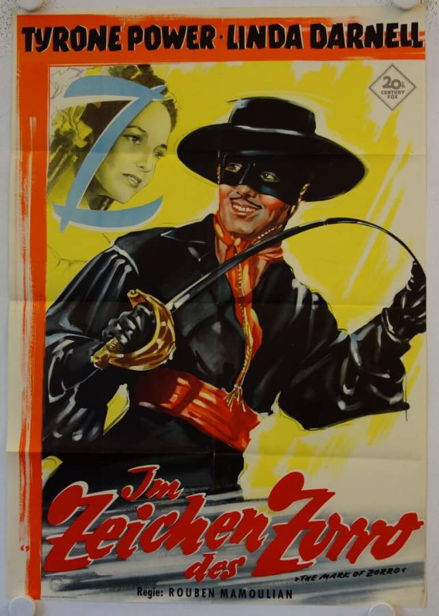 Im Zeichen des Zorro originales deutsches Filmplakat