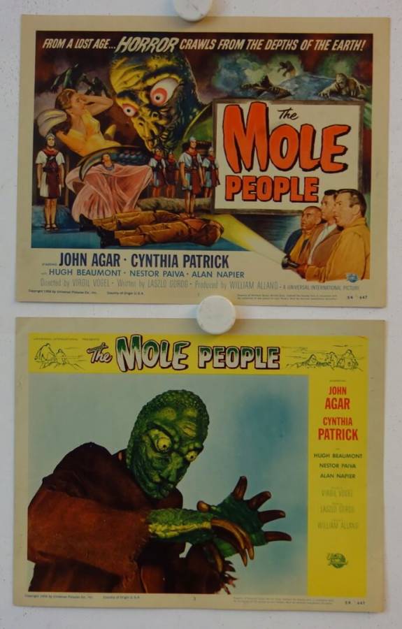 The Mole People original release US lobby cards