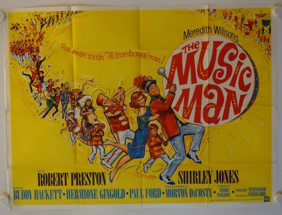 The Music Man original release British Quad movie poster