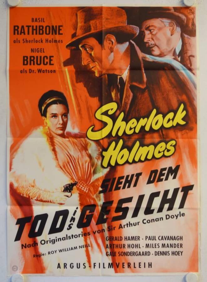 The Scarlet Claw / The Spider Woman original release german movie poster