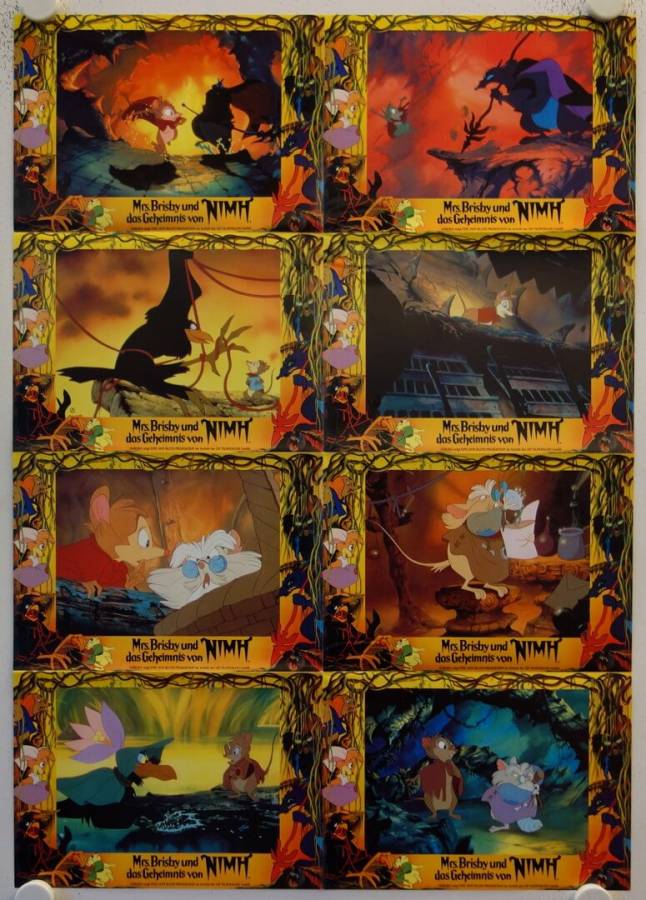 The Secret of NIMH original release german lobby card set