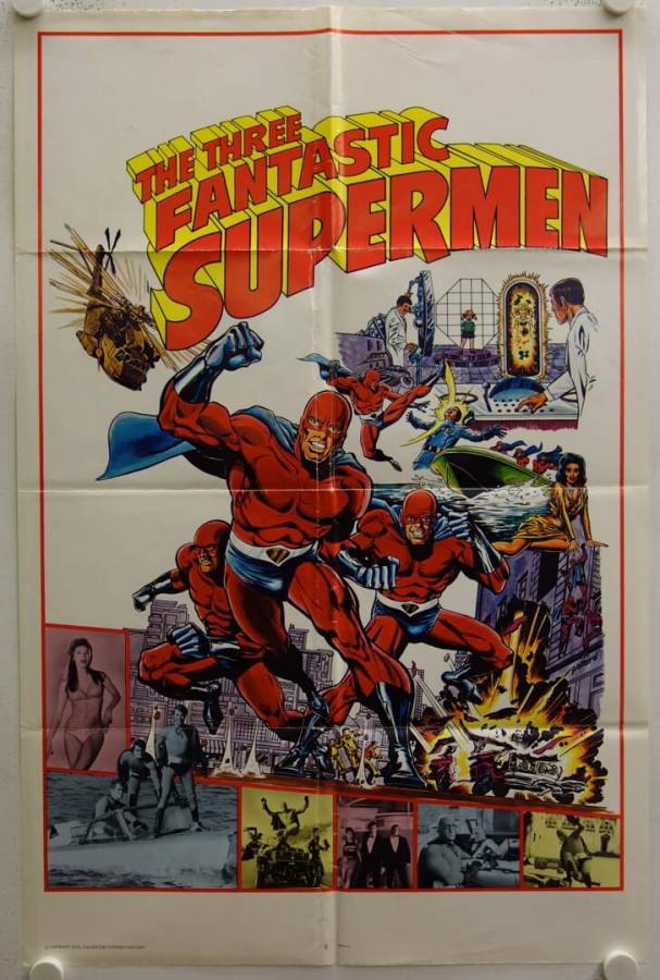 The Three Fantastic Supermen original release US Onesheet movie poster