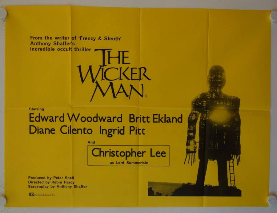 The Wicker Man original release british quad movie poster
