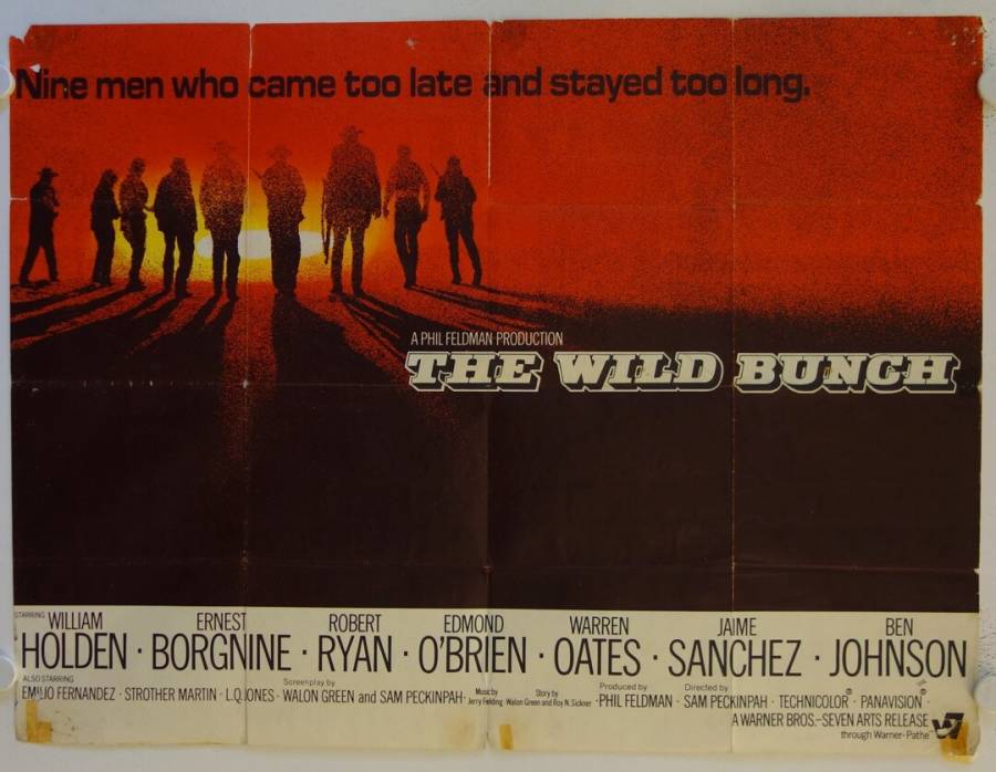 The Wild Bunch  original release british quad movie poster