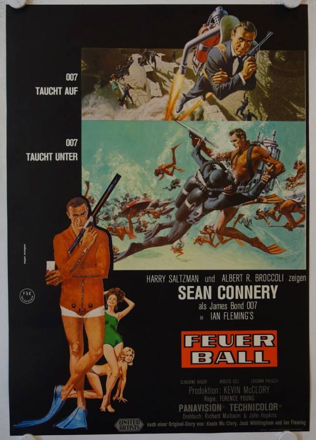 Thunderball original release german movie poster