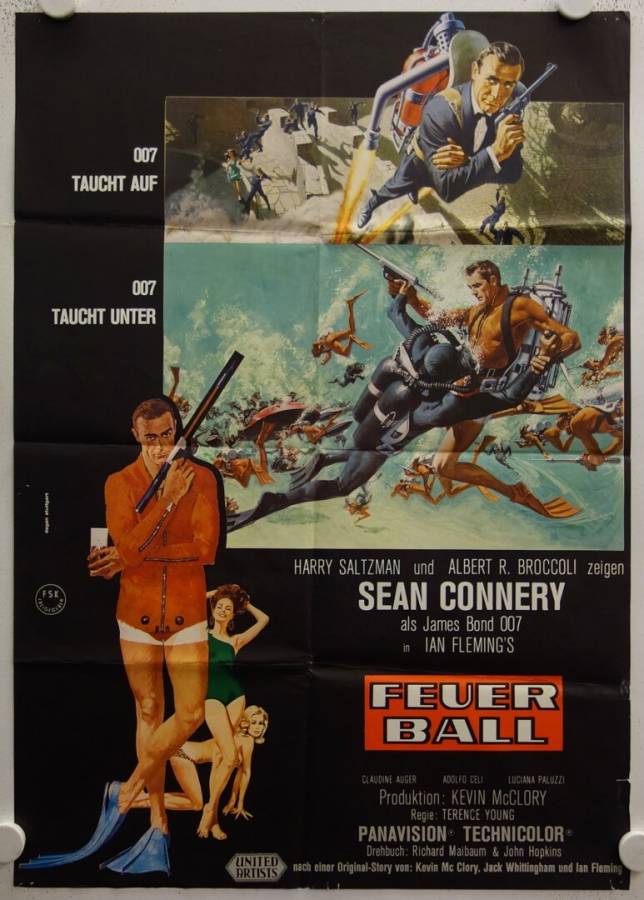 Thunderball original release german movie poster