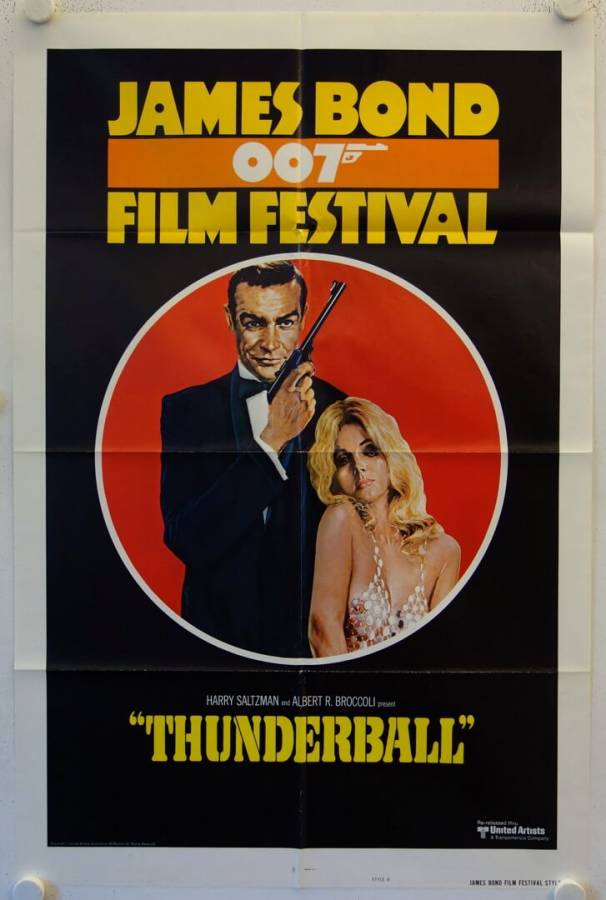 Thunderball re-release US Onesheet movie poster