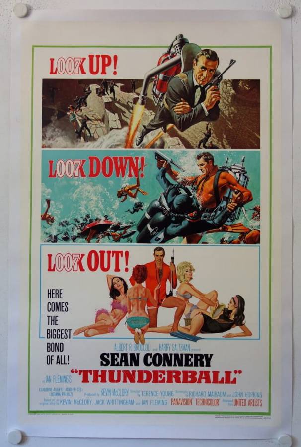 Thunderball original release US Onesheet movie poster