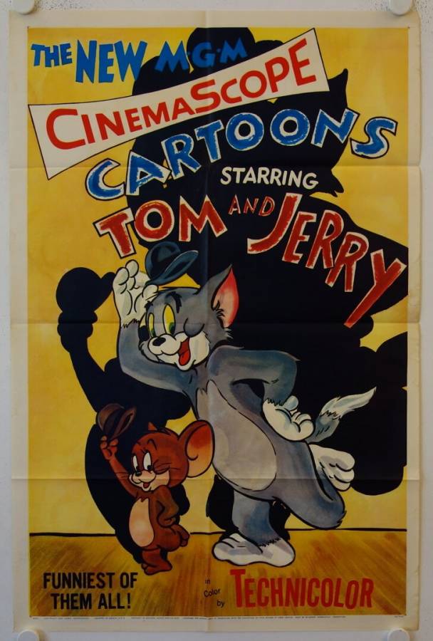 Tom and Jerry Cartoons original release US Onesheet movie poster