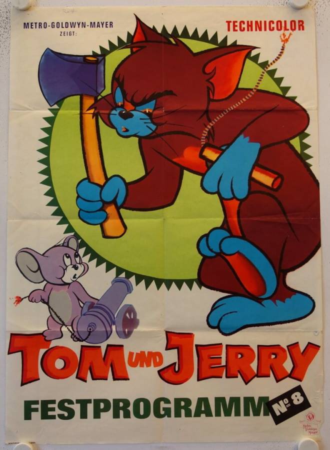 Tom und Jerry Festprogramm No. 8 originales deutsches Filmplakat