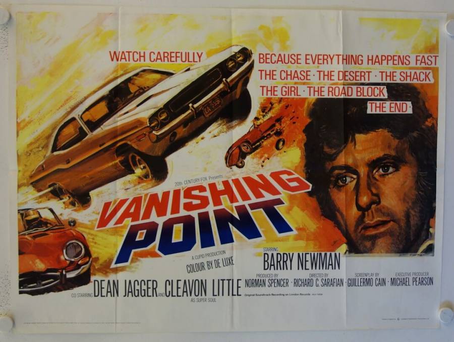 Vanishing Point original release british quad movie poster