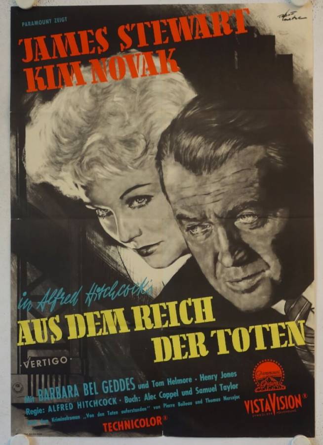 Vertigo original release german movie poster