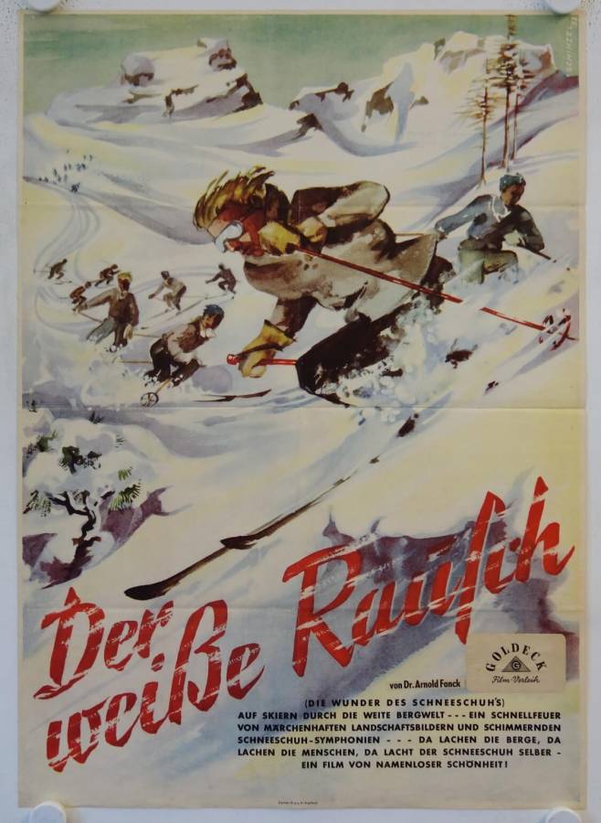 Der weisse Rausch - Neue Wunder des Schneeschuhs originales deutsches Filmplakat