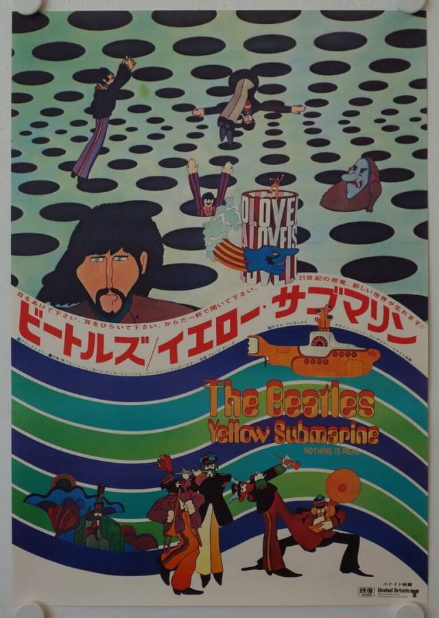 Yellow Submarine originales Filmplakat aus Japan