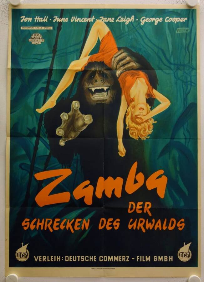 Zamba - Terror of the Jungle original release german movie poster