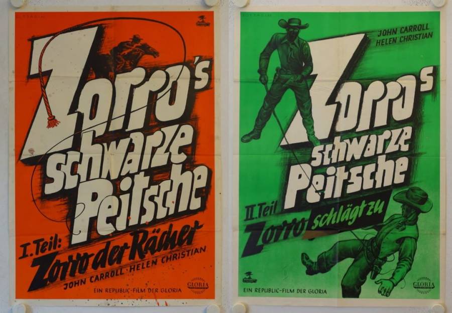 Zorro rides again original release german movie posters (2)